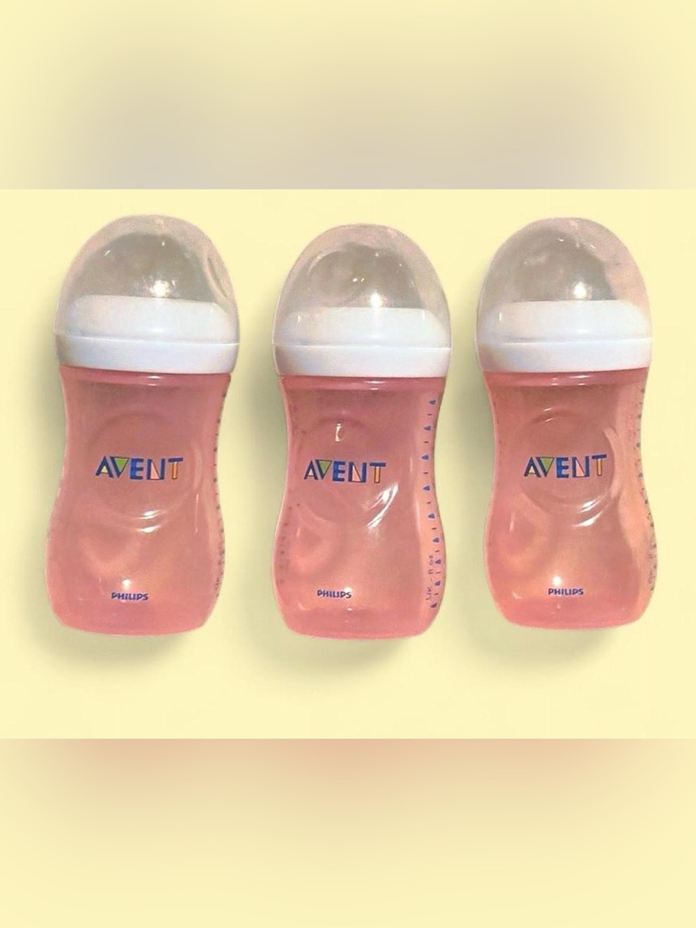 Pink Baby Bottle with White Cap - 9oz